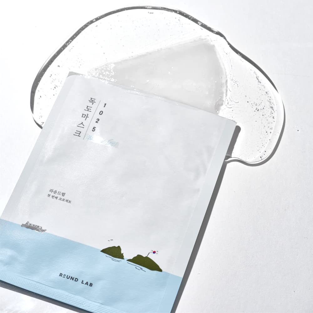 ROUND LAB - 1025 Dokdo Hydrating Water Gel Mask Sheet 30ml (10ea) - قناع جل مائي مرطب دوكدو 1025 من راوندلاب (10 قطع)