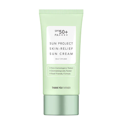 Thank You Farmer - Sun Project Skin Relief Sun Cream SPF50+ P++++ 50ml - واقي الشمس المريح من ثانكيو فارمر 50مل