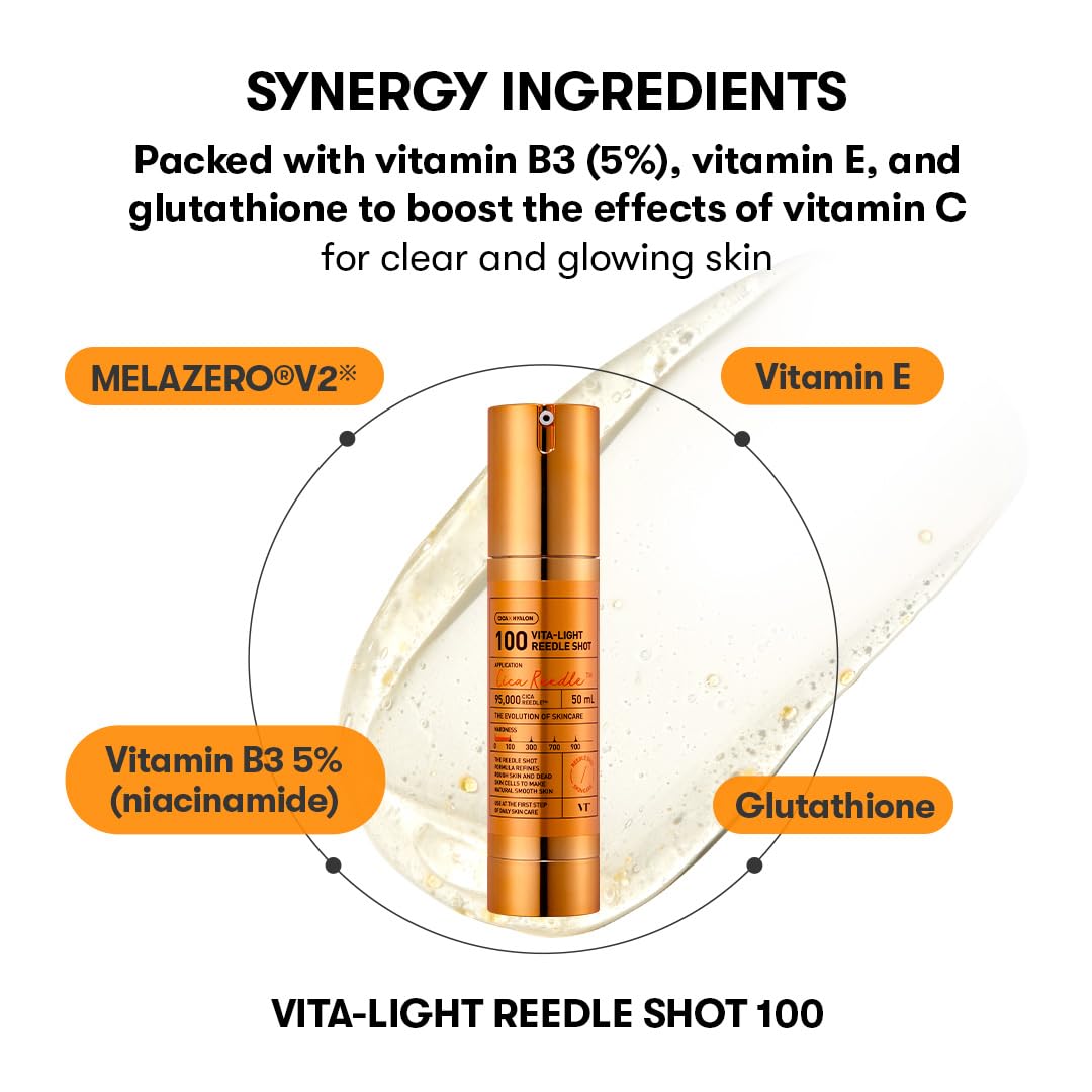 VT Cosmetics Vita-Light Reedle Shot 100 - ريدل شوت التفتيح 100 من في تي كوزمتكس