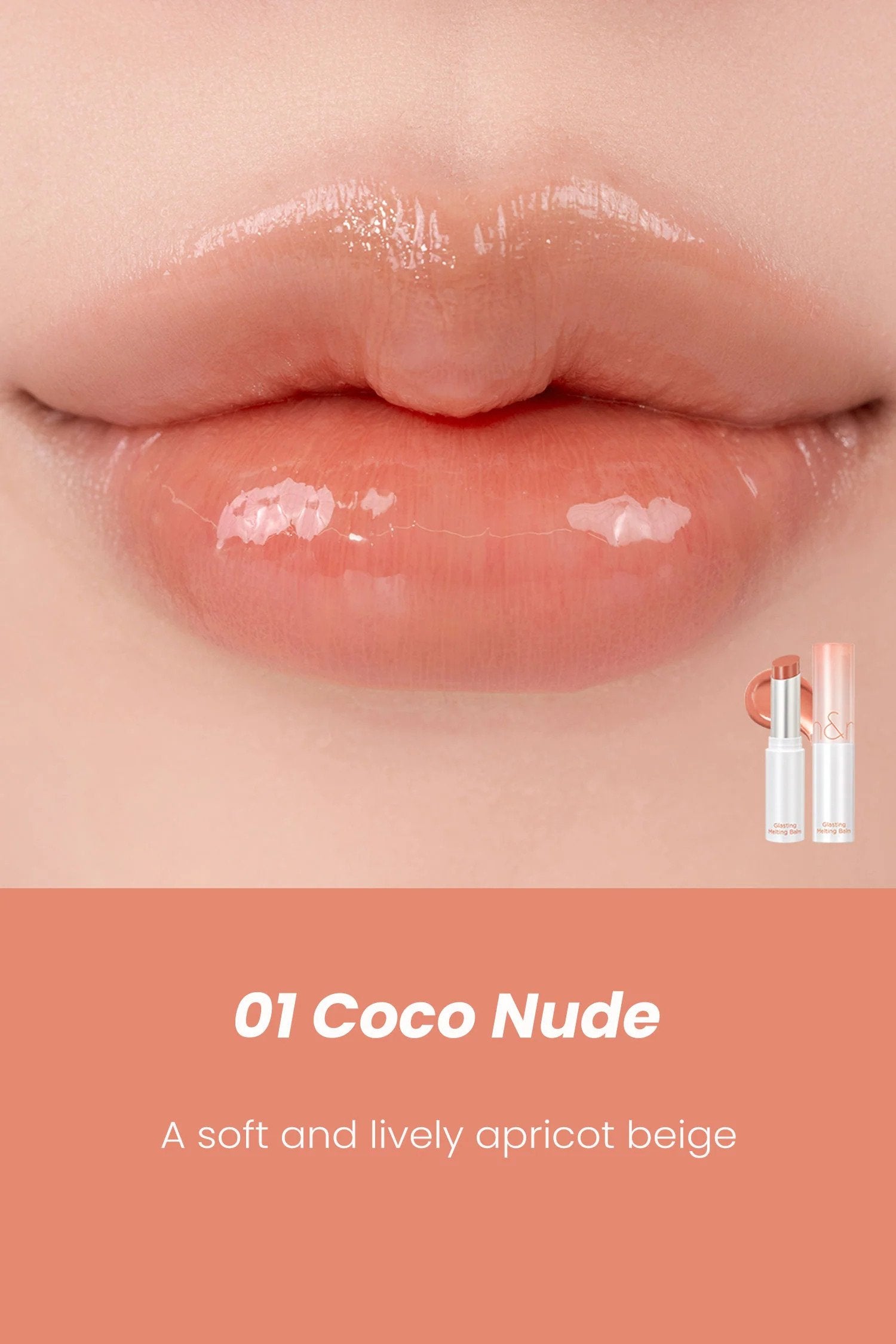 Rom&nd - Glasting Melting Balm 01 Coco Nude - بالم الزجاجي رقم 01 من روماند