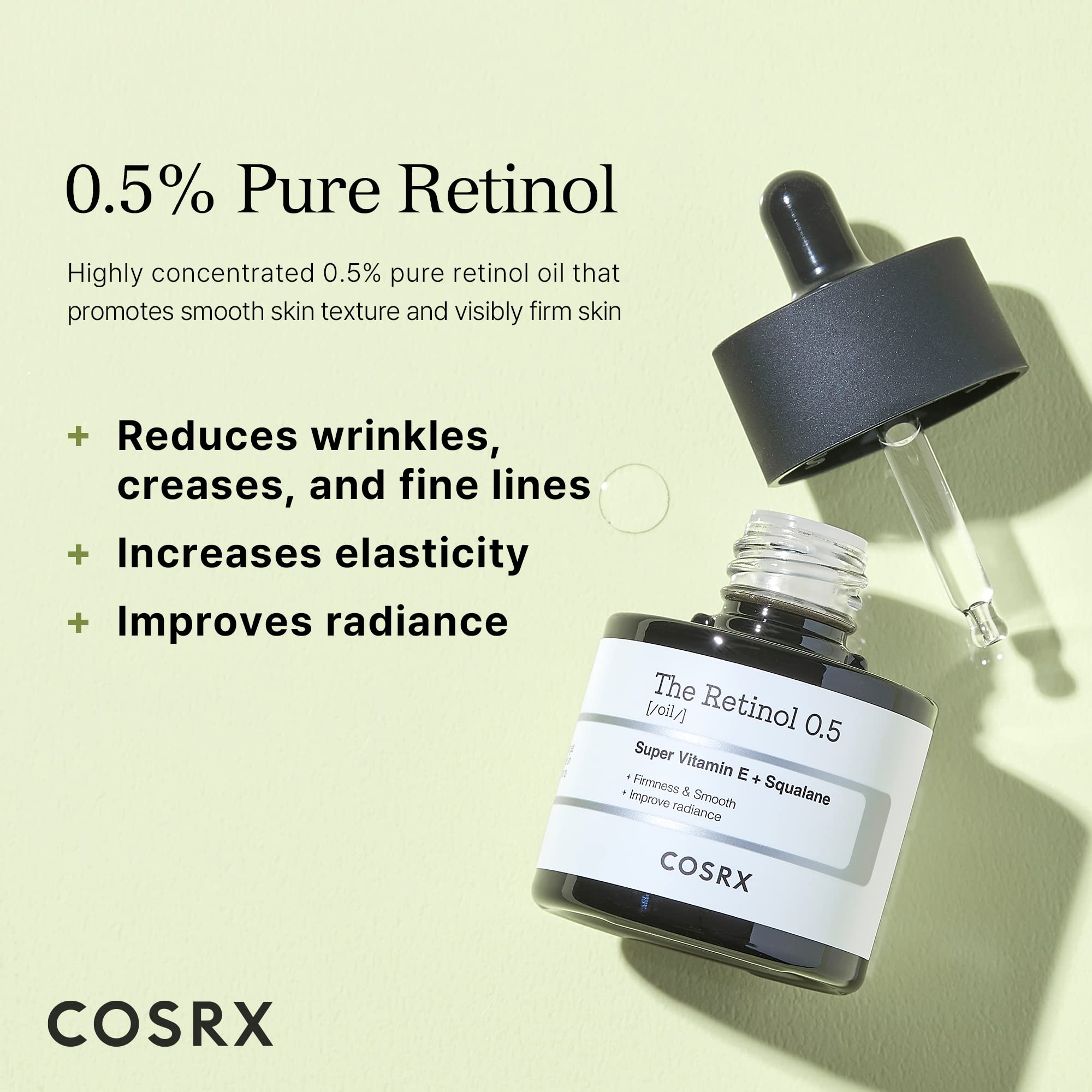 COSRX - The Retinol 0.5 Oil 20ml - سيروم زيت الريتينول 0.5 من كوس آر اكس